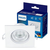 Spot Led Philips Quadrado Embutir 4.2w Luz Branca 6500K
