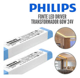 Fonte Driver Philips Fita Led 24VDC Transformer 60W Bivolt