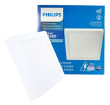 Plafon Quadrado Sobrepor 18w Philips Luz Quente 3000K