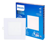 Plafon Quadrado Embutir 12w Philips Branco Neutro 4000K